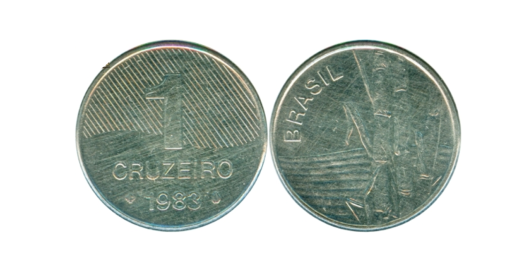 Moeda de 1 cruzeiro de 1983 com cana-de-açúcar é rara e vale até R$ 3 mil.