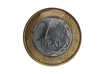 Moeda de 1 real das Olimpíadas de 2016, com defeito raro, pode valer até R$ 10 mil.