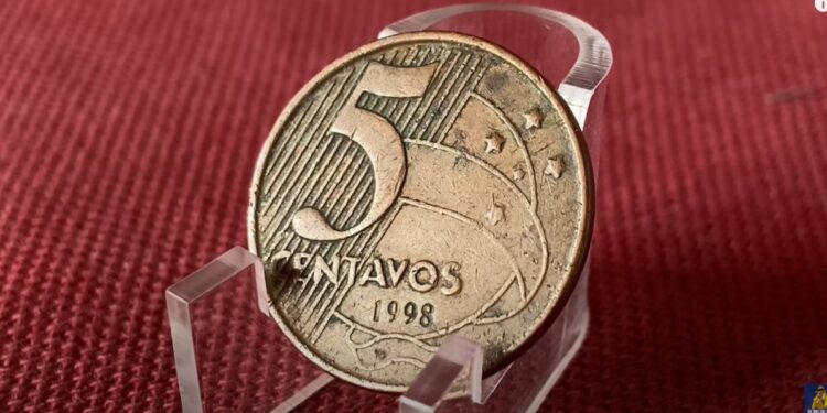Moeda de 5 centavos ano 1998 é rara e CLÁSSICA!