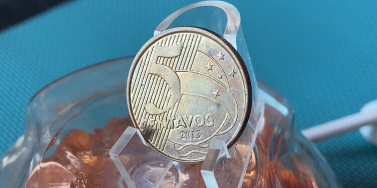 Moeda de 5 centavos rastro nas estrelas: caçada e valorizada por colecionadores!