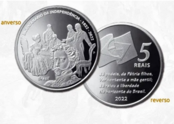 Banco Central lança nova remessa de Moeda de R$ 5 comemorativa; Saiba como adquirir