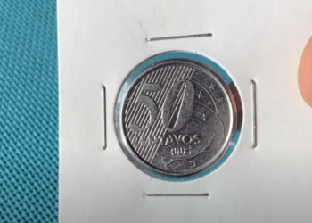 Moeda de 50 centavos 2005 com erro raro vale mais de R$ 100!