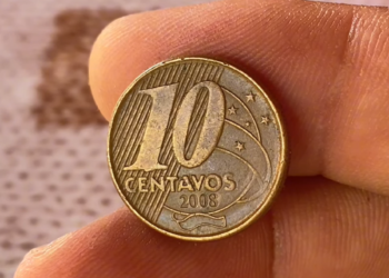 Descubra o valor da moeda de 10 centavos 2008 com erro de cunhagem!
