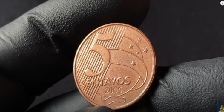 Raridade: saiba quanto vale a moeda de 5 centavos 2006 com erro de cunhagem!