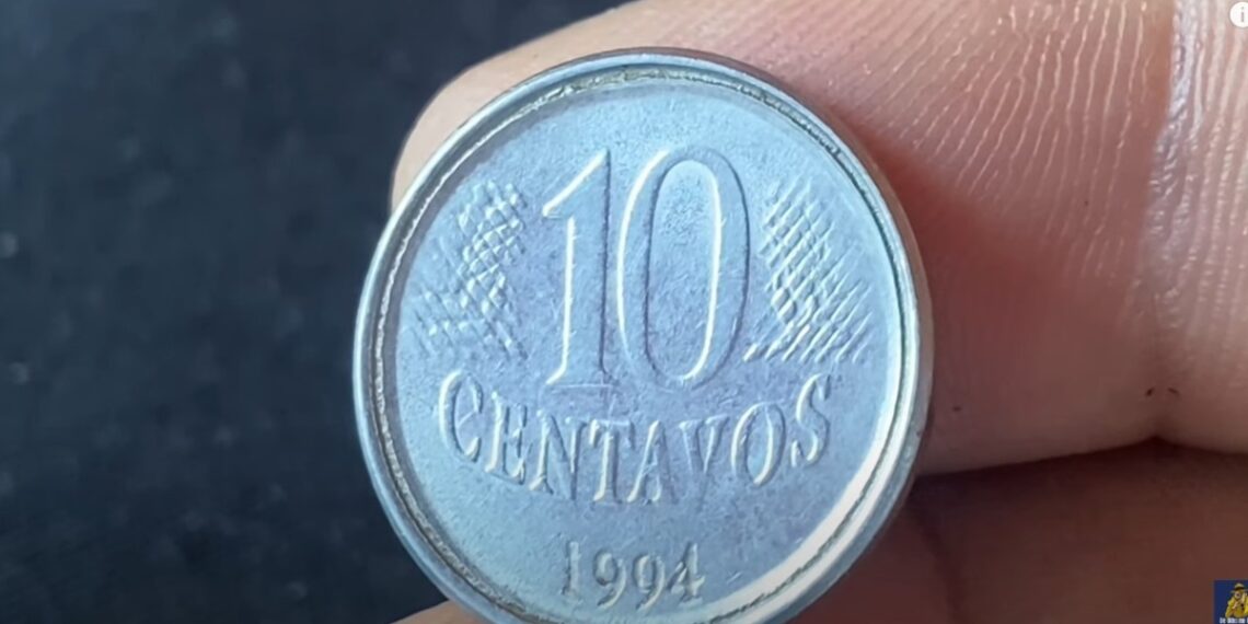 Descubra o valor da moeda de 10 centavos 1994 com data marcada ...