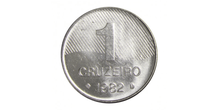 Moeda de 1 cruzeiro de 1980 com erro raro pode valer mais de R$ 3000.