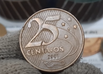 Saiba quanto vale a moeda de 25 centavos com reverso duplo!