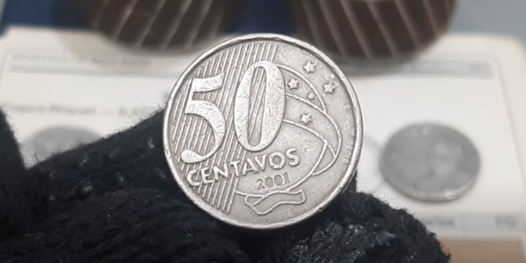 Descubra como ganhar mais de R$ 100 com a moeda de 50 centavos de 2001!