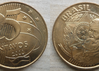 Moeda 25 centavos 2000.