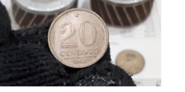 Raridade: descubra o valor da moeda de 20 centavos de 1942!