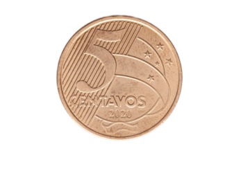 Moedas de 5 centavos de 1999, 2000 e 2008 tornam-se raridades valiosas no Brasil.