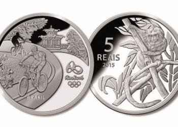 Moeda de prata de 5 reais 2016