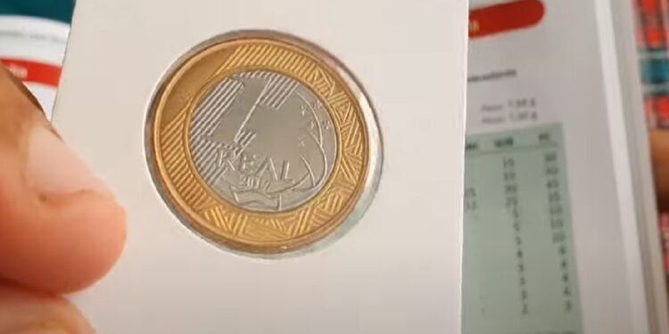Moeda 1 real 2017 Bifacial