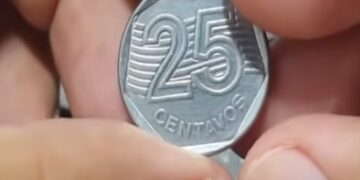 Moeda 25 centavos 1995