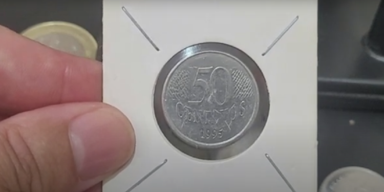 moeda de 50 centavos de 1995