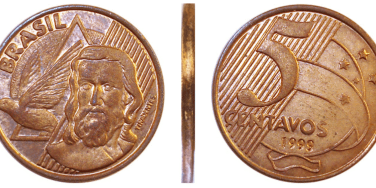 Atenção, colecionadores: a moeda de 5 centavos de 1999 pode render até R$ 520