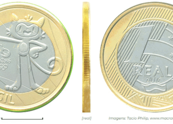 Moeda de 1 real das Olimpíadas com o mascote Vinícius: veja se o tesouro está no seu troco