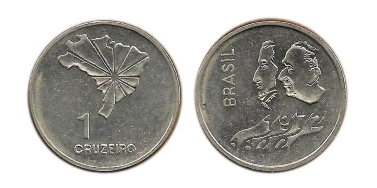 Moeda de 1 Cruzeiro 1972: o erro discreto que pode render até R$ 700