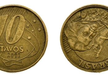Moeda de 10 centavos 2001: o “defeito” discreto que pode render até R$ 150