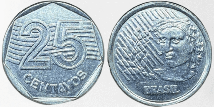 Moeda híbrida de 25 centavos: o erro de cunhagem que pode turbinar seu orçamento
