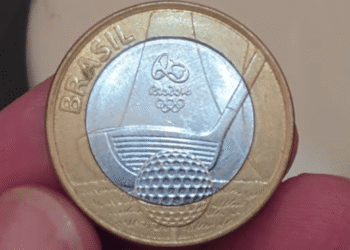 Moeda do Golfe de R$ 1 pode valer R$ 600 em 2026: entenda a alta e descubra se a sua é rara