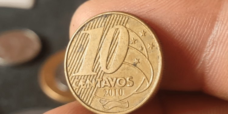 Moeda de 10 centavos 2010 pode valer R$ 100: descubra o erro que faz colecionadores pagarem mais