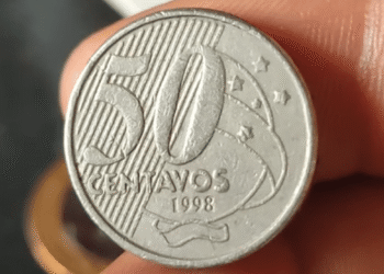 50 centavos que podem virar até R$ 80: saiba identificar o raro erro de cunhagem de 1998