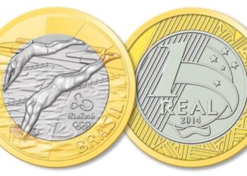 Moeda de 1 Real da Natação: saiba quando ela pode valer até R$ 7 mil