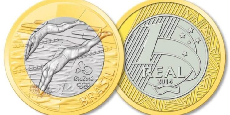 Moeda de 1 Real da Natação: saiba quando ela pode valer até R$ 7 mil