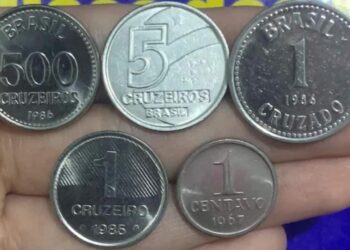 Moedas antigas do Cruzeiro e Cruzado podem valer até R$ 2.000: veja quais guardar